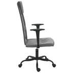 vidaXL Office Chair - Adjustable Height, Swivel Design, Gray Mesh Fabric and Faux Leather Upholstery, Comfortable Seating for Office and Home