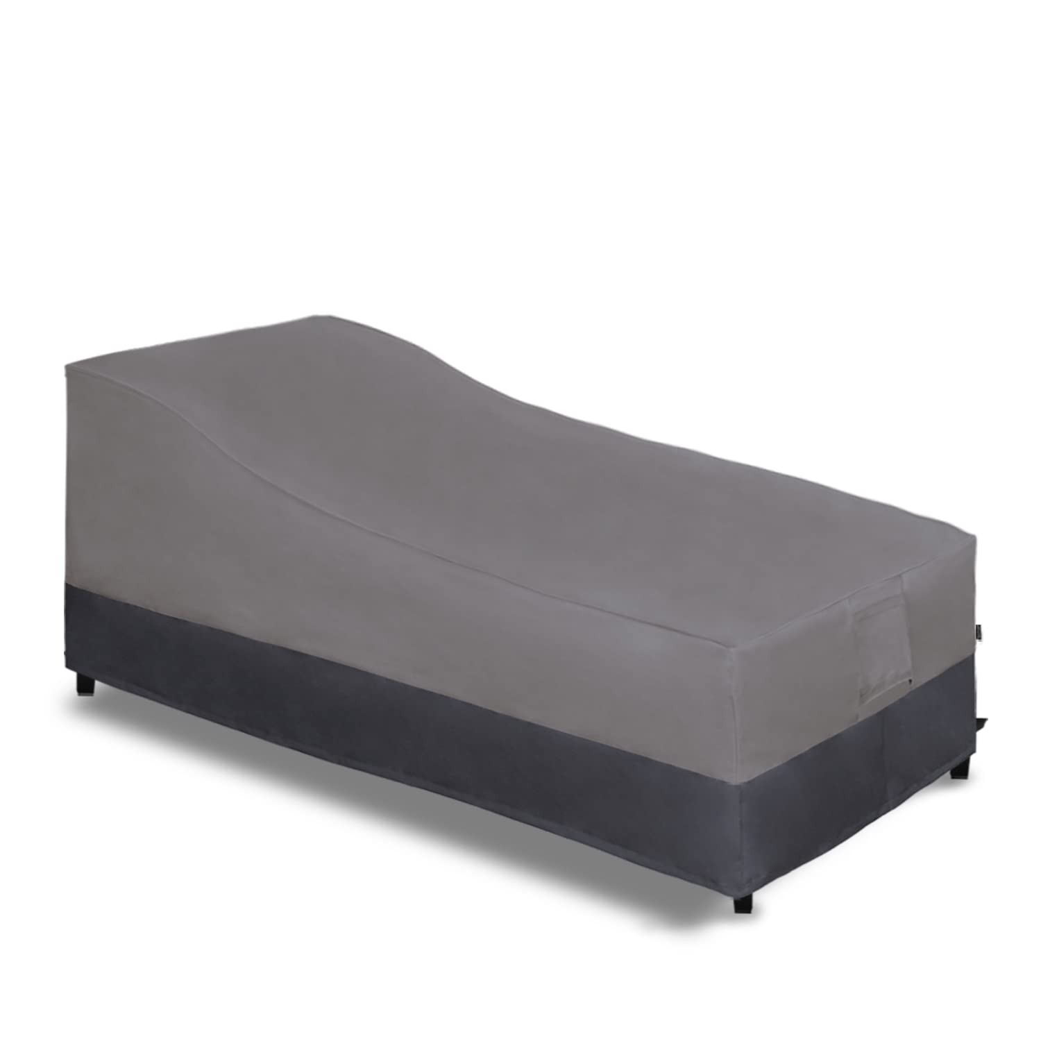Easy-Going Waterproof Outdoor Chaise Lounge Cover, Heavy Duty Patio Lounge Chair Cover, Windproof Outdoor Furniture Cover With A