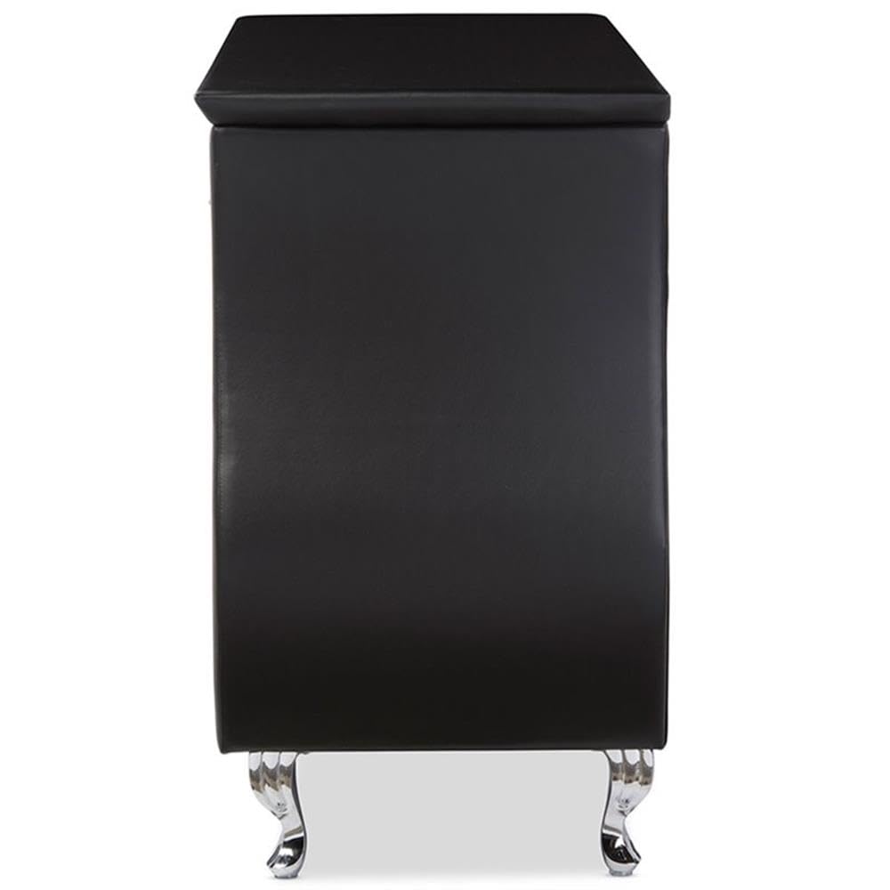Baxton Studio BBT2039-Black-Dresser Dressers, Medium, Black