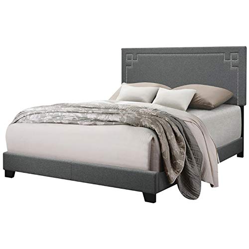 Acme Ishiko II Eastern King Bed in Gray Fabric