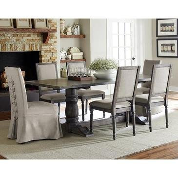 Progressive Furniture Muses Upholstered Back Chair In Dove Grey [Set Of 2]