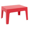 Compamia Box Resin Patio Coffee Table in Red