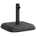 vidaXL Parasol Base - Black Square Umbrella Stand 14.2" x 14.2" x 12.2" - Fits Ø1.3/1.4"/1.5" Poles - Plastic & Concrete - Strong & Stable Construction with Tightening Knob for Easy Assembly