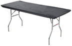 Kwik-Covers 6' Rectangle Plastic Table Covers 30' X 72', Bundle Of 5 (Black)