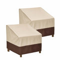 Loriano Patio Chair Covers Waterproof Outdoor Chair Covers 600D Heavy Duty Fit As Lawn Lounge Deep Seat(2 Pack,Median)