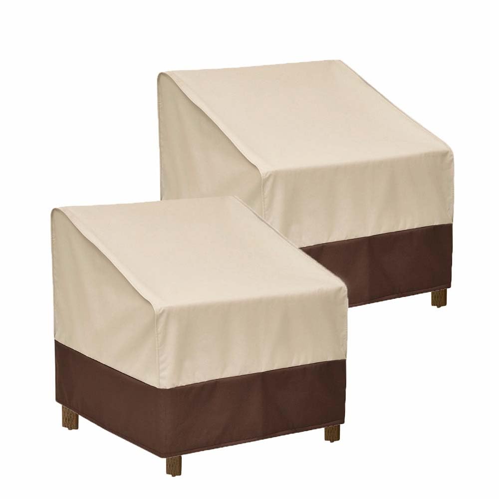 Loriano Patio Chair Covers Waterproof Outdoor Chair Covers 600D Heavy Duty Fit As Lawn Lounge Deep Seat(2 Pack,Median)