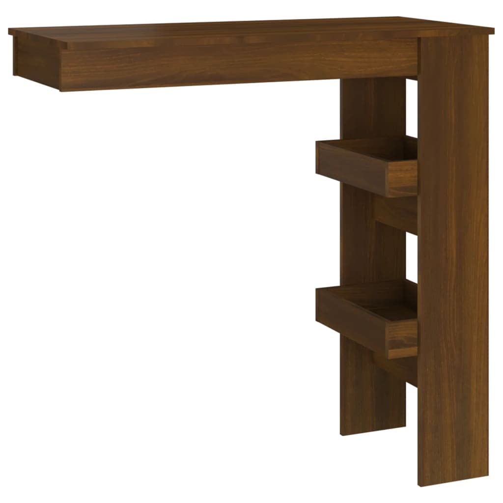 Wall Bar Table Brown Oak 40.2&quot;X17.7&quot;X40.7&quot; Engineered Wood