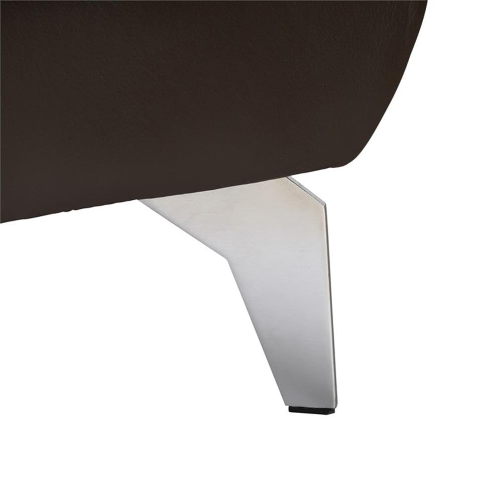 Baxton Studio Townsend Brown Leather Sectional Sofa With Right Facing Chaise