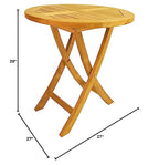 Anderson Teak Bahama Round Bistro Folding Table 27"