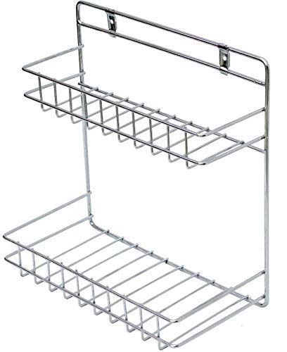 BBD Kitchen Shop Wall Mountable Detergent Holder Bathroom Rack Multipurpose Stand Kitchen Rack Stainless Steel Wall Shelf  Silv