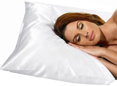 Luxury Satin Pillow Case (Queen, White)