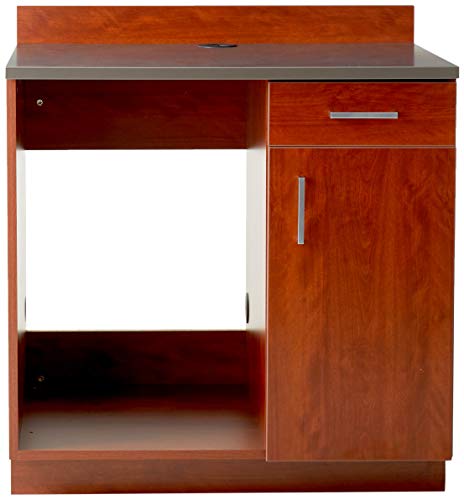 Safco Products 1705MH Modular Hospitality Breakroom Base Cabinet, Appliance, Mahogany Base, Rustic Slate Top, Mahogany Base
