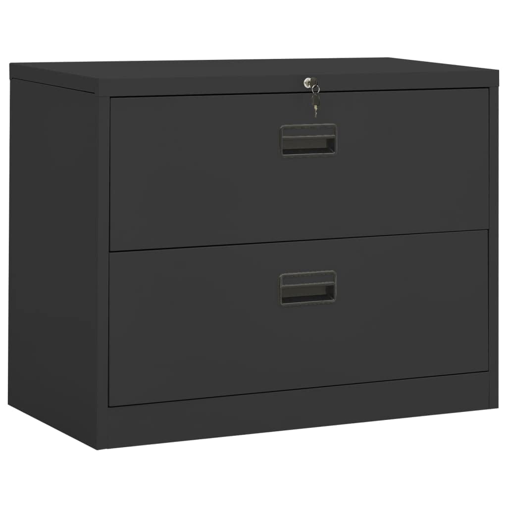 vidaXL Filing Cabinet Anthracite 35.4&quot;x18.1&quot;x28.5&quot; Steel