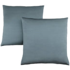 Monarch Specialties I 9343 Pillows, Set of 2, 18 X 18 Square, Insert Included, Decorative Throw, Accent, Sofa, Couch, Bedroom, Polyester, Hypoallergenic, Blue