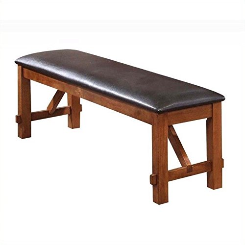 Acme Furniture 70004 Apollo Bench in Espresso PU & Walnut/Wood