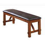 Acme Furniture 70004 Apollo Bench in Espresso PU & Walnut/Wood