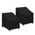 Easy-Going Waterproof Patio Chair Cover Uv Resistant Outdoor Chair Cover Weatherproof Lawn Patio Furniture Cover With Tape Sealed Seam (2 Pack-33Wx34Dx31H Inch, Black)