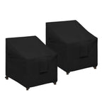 Easy-Going Waterproof Patio Chair Cover Uv Resistant Outdoor Chair Cover Weatherproof Lawn Patio Furniture Cover With Tape Sealed Seam (2 Pack-33.5Wx31.5Dx36H Inch, Black)