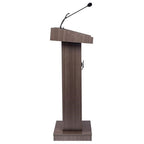 Oklahoma Sound Orator Series 40W Modern Wood Lecter in Ribbonwood Brown