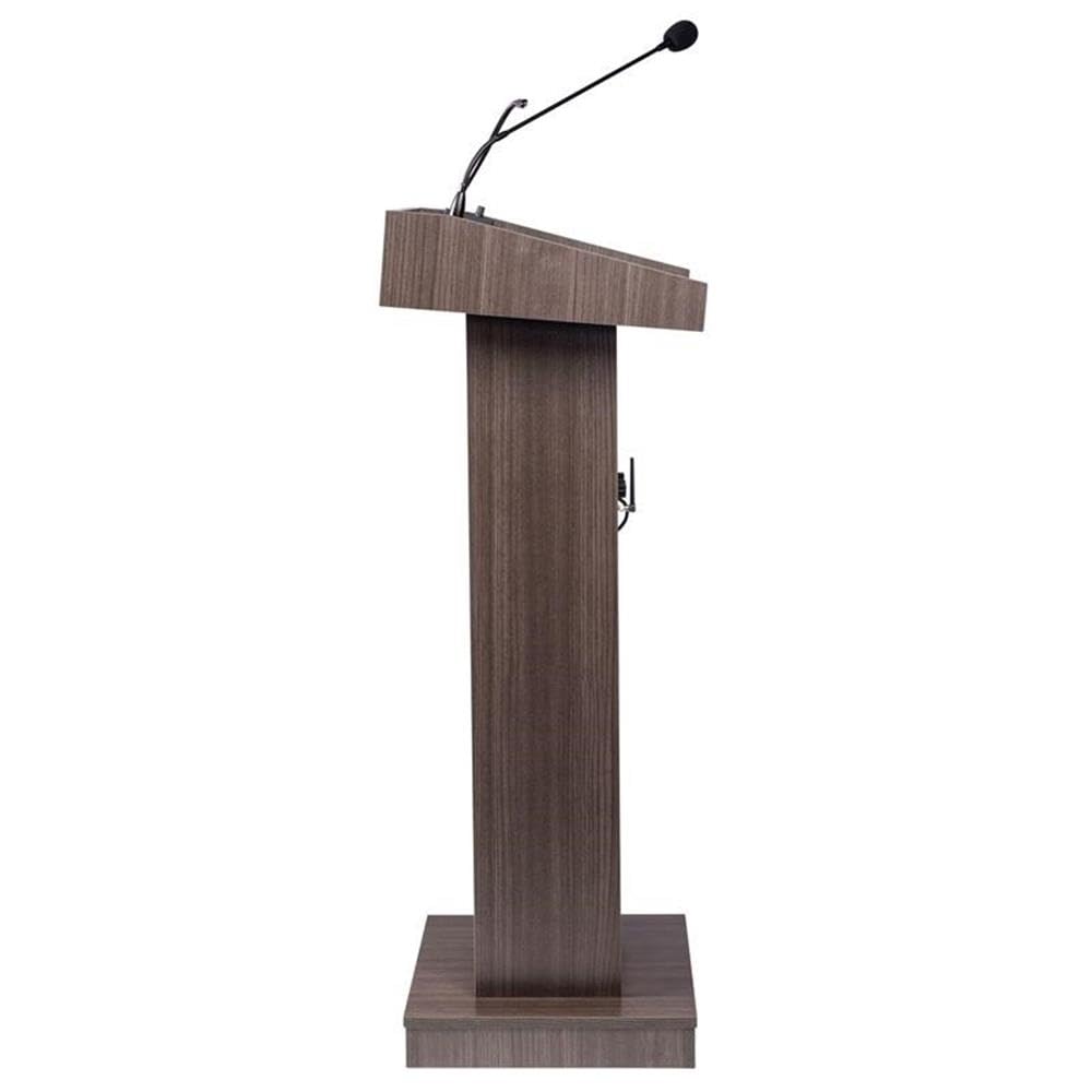 Oklahoma Sound Orator Series 40W Modern Wood Lecter in Ribbonwood Brown