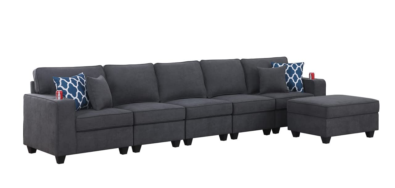 Lilola Home Cooper Sofa with Ottoman and Cupholder - Thumbnail 2