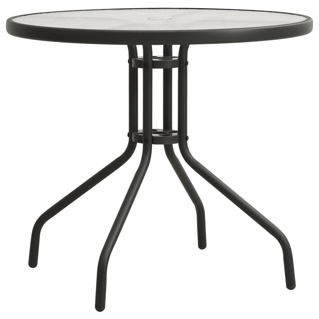 vidaXL Patio Dining Set 5 Piece Garden Outdoor Lawn Yard Terrace Balcony Dining Dinner Dinette Table and Chair Seat Seating Furniture Steel
