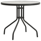 vidaXL Patio Dining Set 5 Piece Garden Outdoor Lawn Yard Terrace Balcony Dining Dinner Dinette Table and Chair Seat Seating Furniture Steel