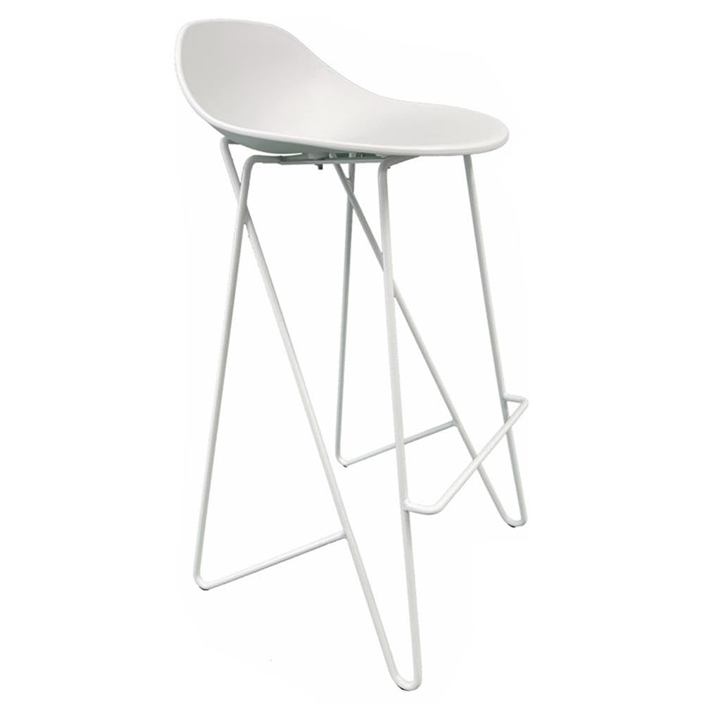 Pangea Home Albert 30&quot; Modern Plastic Barstool In White (Set Of 2)