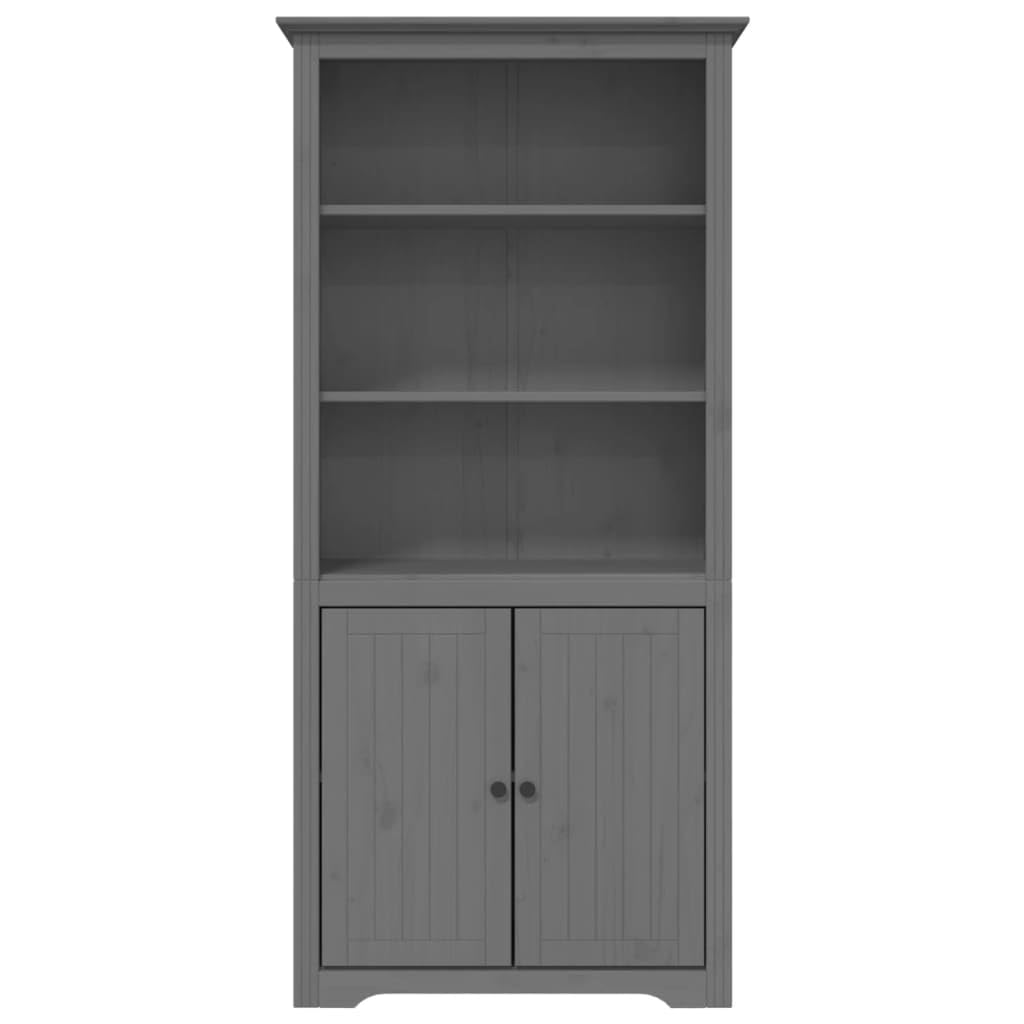 vidaXL BODO Bookcase Solid Pine Grey 80x40x172 cm