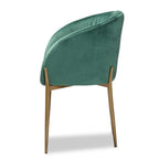 Baxton Studio Ballard Green Velvet Fabric and Gold Finished Metal Dining Chair