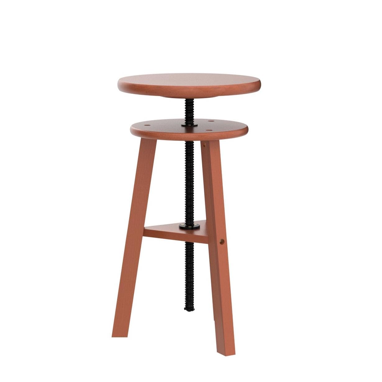 VISWIN Adjustable Wooden Stool 19-26 H, Beech Wood Art Chair, Walnut Finish, Ideal for Drafting, Painting, Home & Office Use