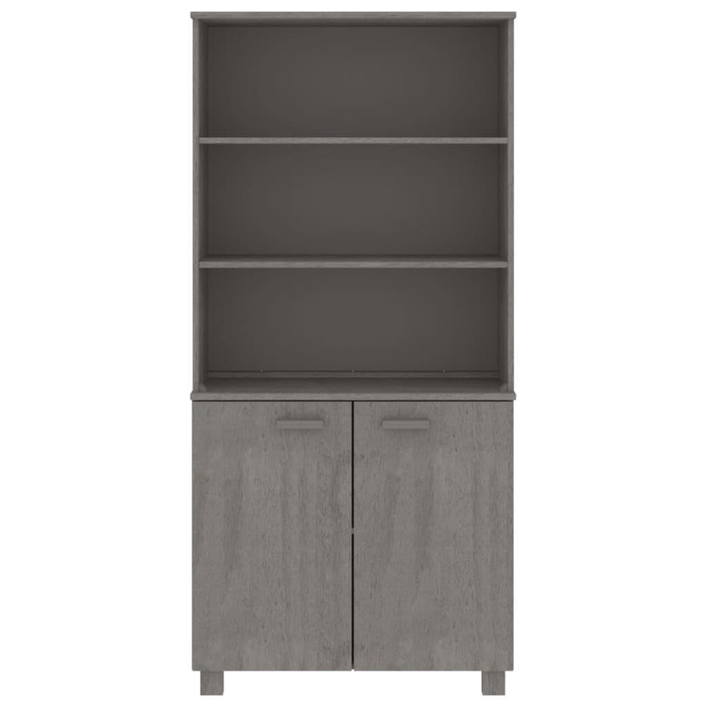 vidaXL Light Gray Highboard with Solid Pine Wood and MDF Frame - High Storage Capacity, Sturdy and Stylish Design, Ideal for Various Interiors