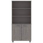 vidaXL Light Gray Highboard with Solid Pine Wood and MDF Frame - High Storage Capacity, Sturdy and Stylish Design, Ideal for Various Interiors