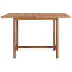 vidaXL Solid Teak Wood Patio Dining Table - Classic Square Design with Water-Based Finish, Suitable for Indoor/Outdoor Use, Strong and Weather Resistant, 43.3"x43.3"x29.5"
