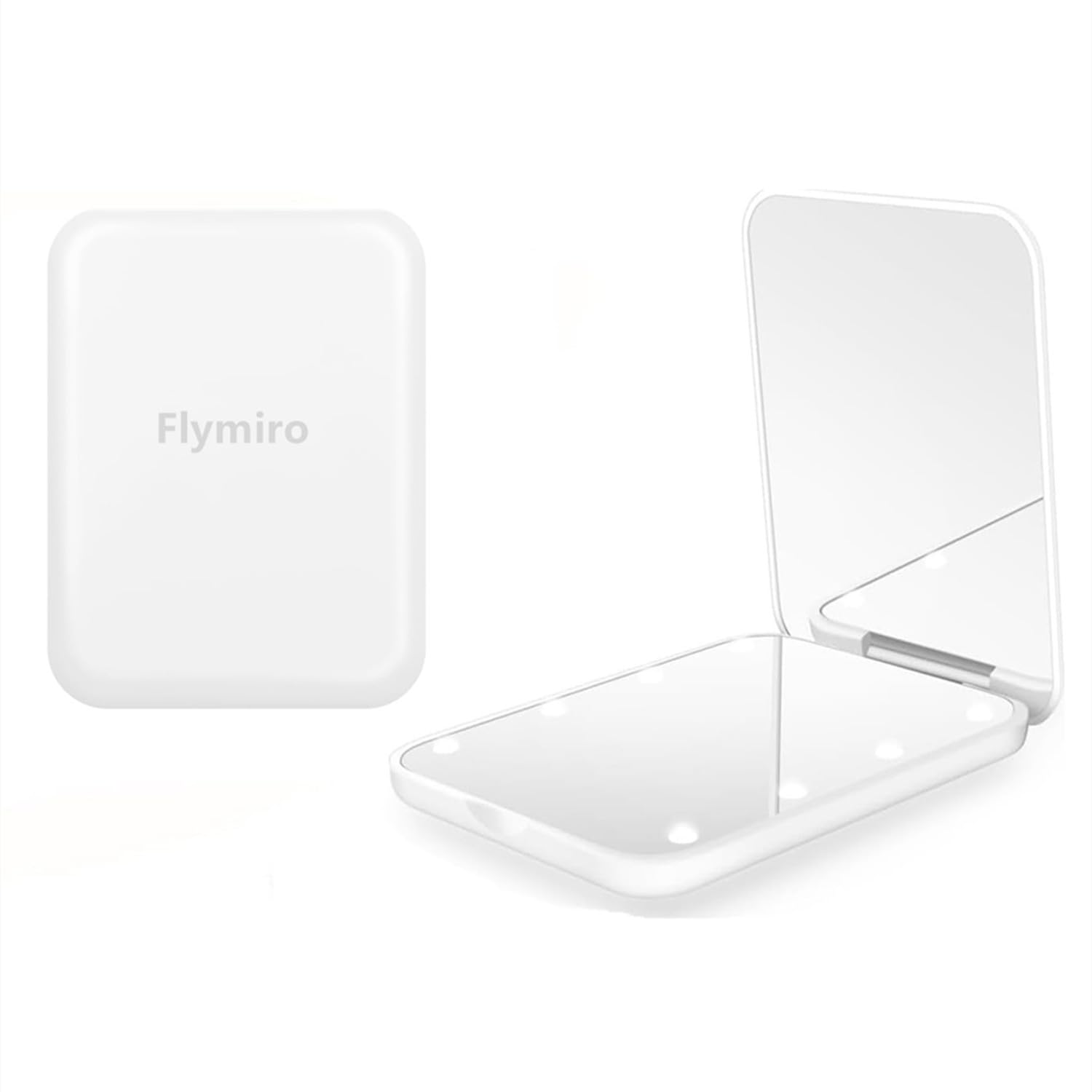 LED Lighted Travel Makeup Mirror, 1x/3x Magnification, Compact, Portable for Handbag, Purse, Pocket, Folding, Handheld, 2-Sided,