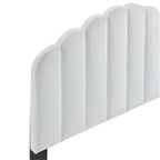 Modway Veronique Twin Modern Performance Velvet Headboard In White