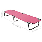 vidaXL Patio Lounge Chair Outdoor Chaise Lounge Chair Sunlounger Steel Pink