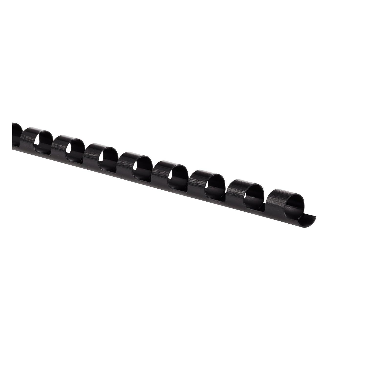 Mead Combbind Binding Spines, Spirals, Coils, Combs, 1/4', 25 Sheet Capacity, Black, 125 Per Pack (4000130)