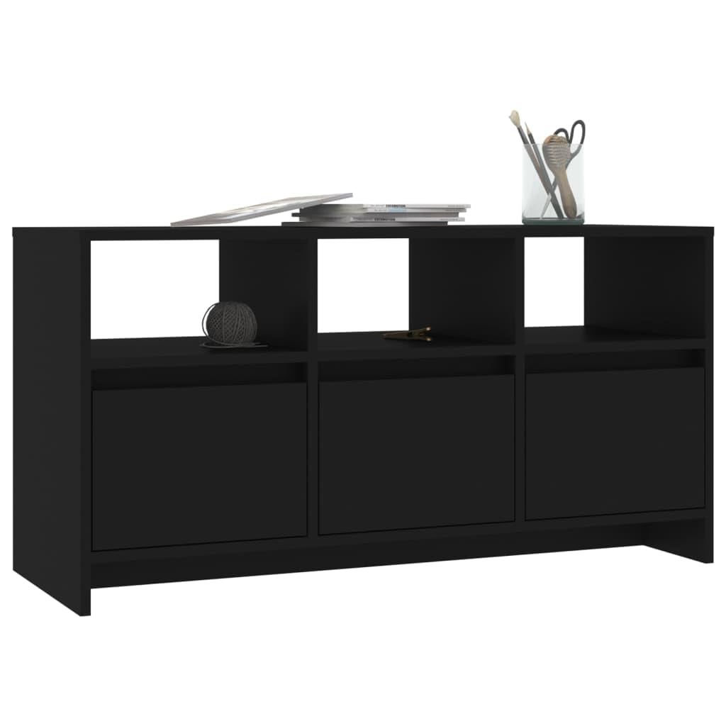 vidaXL TV Cabinet Black 40.2&quot;x14.8&quot;x20.7&quot; Chipboard