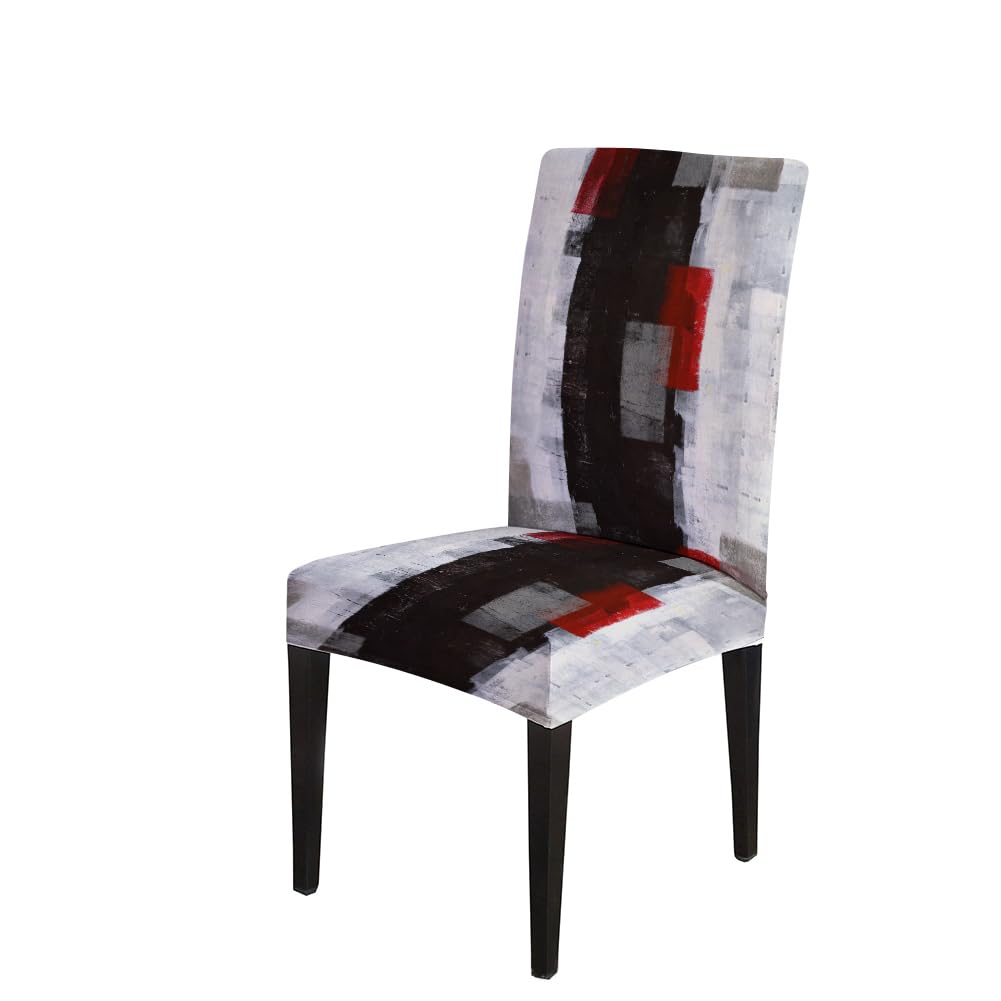 Capsceoll Grey Chair Covers Chair Seat Covers Set Of 4 Chair Seat Covers Removable Washable Parson Chair Covers For Dining Room Living Room Kitchen