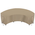 Outdoorlines Waterproof Curved Outdoor Sectional Cover - Uv Resistant Windproof Patio Sectional Sofa Covers For Deck, Lawn And Backyard, Heavy Duty Furniture Covers (150Lx36Dx38Hx112Fl, Camel)