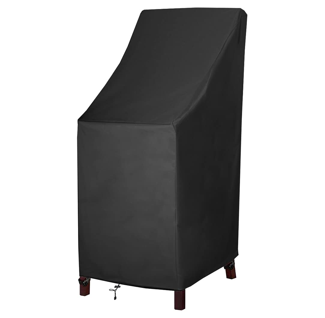 Mavincher Patio Chair Covers, High Back Outdoor Chair Covers Waterproof, 600D Heavy Duty Lawn Outside Barstool Chair Covers,Fits
