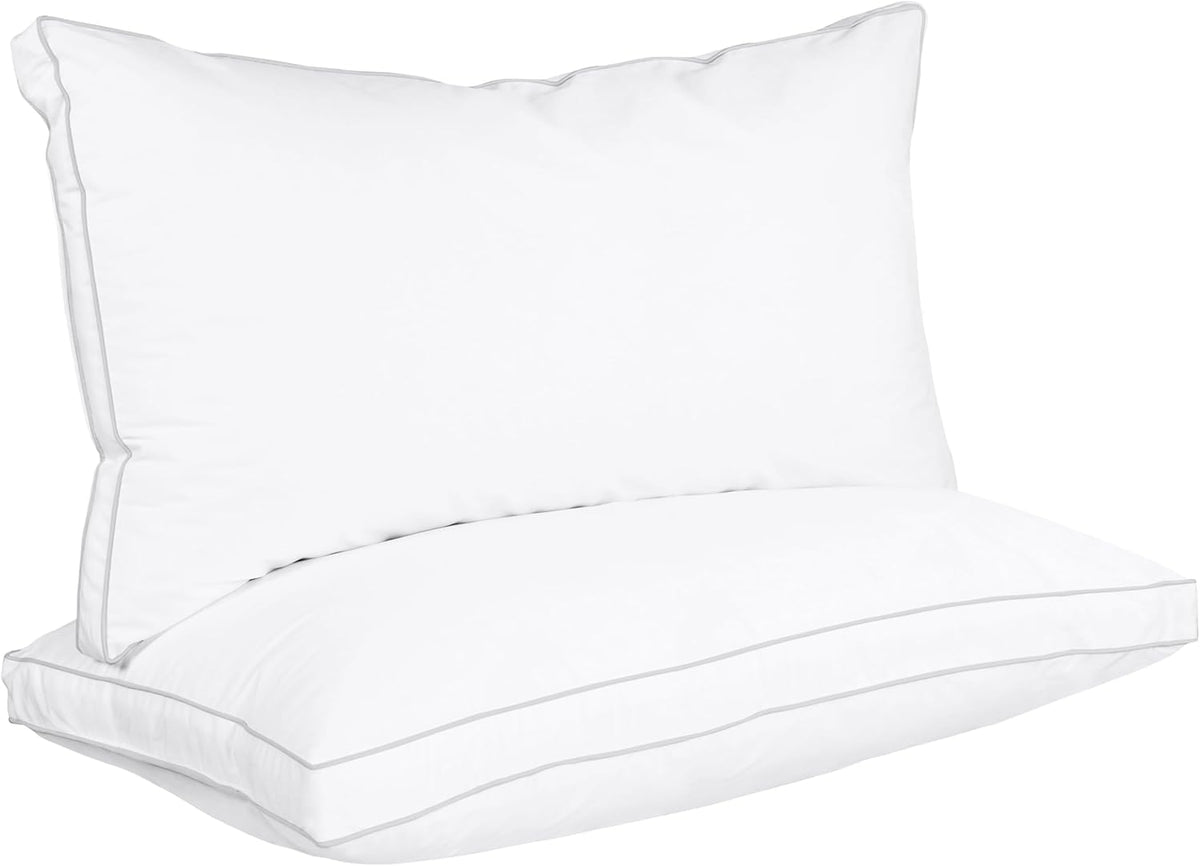 Utopia Bedding Bed Pillows For Sleeping King Size (White), Set Of 6, Cooling Hotel Quality, Gusseted Pillow For Back, Stomach Or