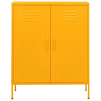 vidaXL Storage Cabinet Mustard Yellow 31.5"x13.8"x40" Steel