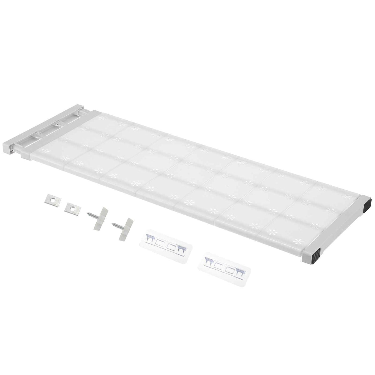 HARFINGTON Expandable Closet Tension Shelf 28.74 to 49.21 Adjustable Closet Organizer 2.4 x 9.45 Flower Pattern Storage Rack