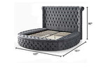 Better Home Products Elizabeth Upholstered Round Storage King Bed In Gray