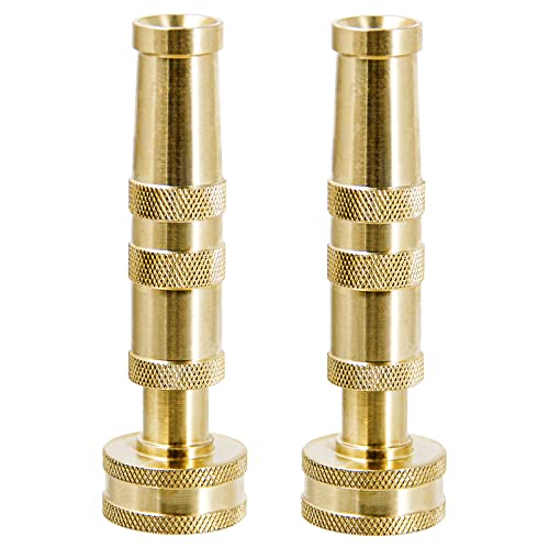 Twinkle Star Heavy-Duty Brass Adjustable Twist Hose Nozzle, 2 Pack, Twis3432