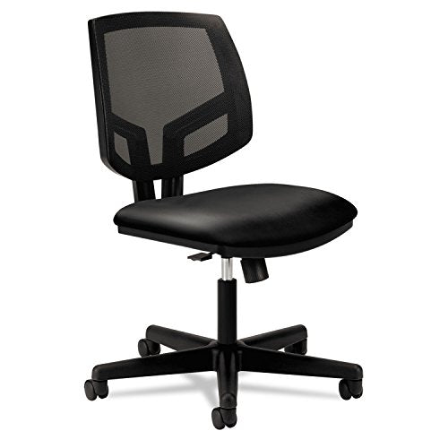 Wholesale Case Of 2 - Hon Volt Mesh/Blk Leather Synchro-Tilt Task Chair-Mesh Task Chair, 24-1/4&quot;X25&quot;X39&quot;, Leather/Black