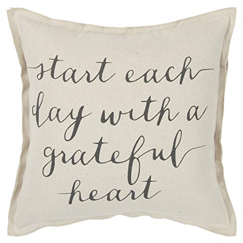 Rizzy Home &quot;Start Each Day With A Grateful Heart Pillow