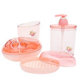GLIVE (LABEL) Bathroom Toothpaste Holder, Toothbrush Holder Stand with Soap Holder Box and Liquid Dispenser Bottle Handwash Soap